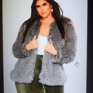 Love me more fuzzy jacket